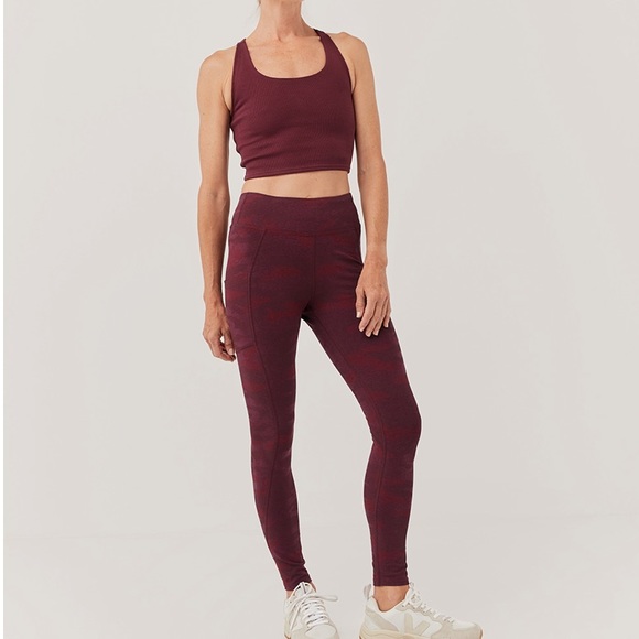 🆕 Pact Organic Cotton Go-To Pocket Leggings in Raisin Camo Size Small - Picture 5 of 14